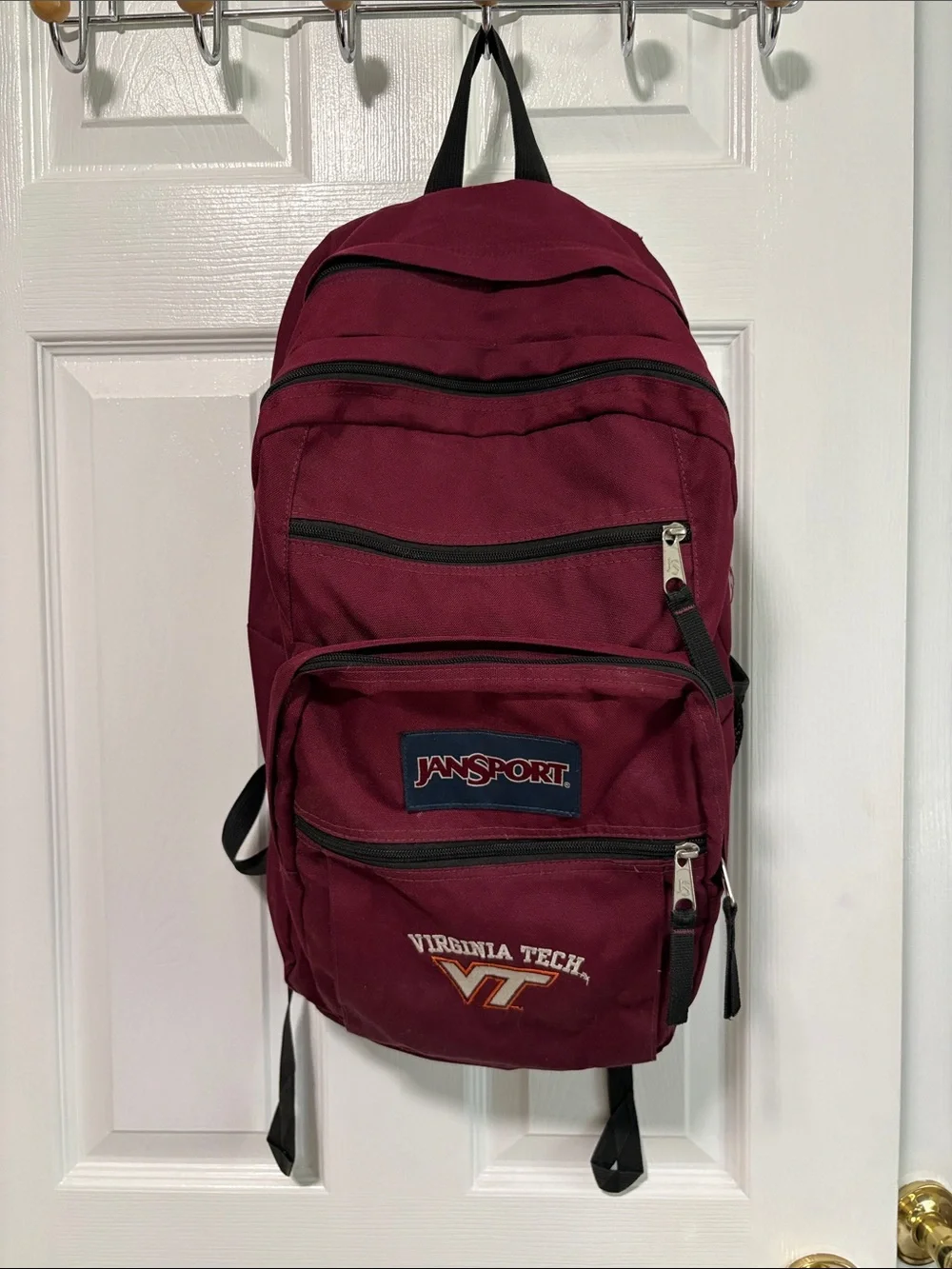 Jansport Maroon Backpack with Virginia Tech Logo